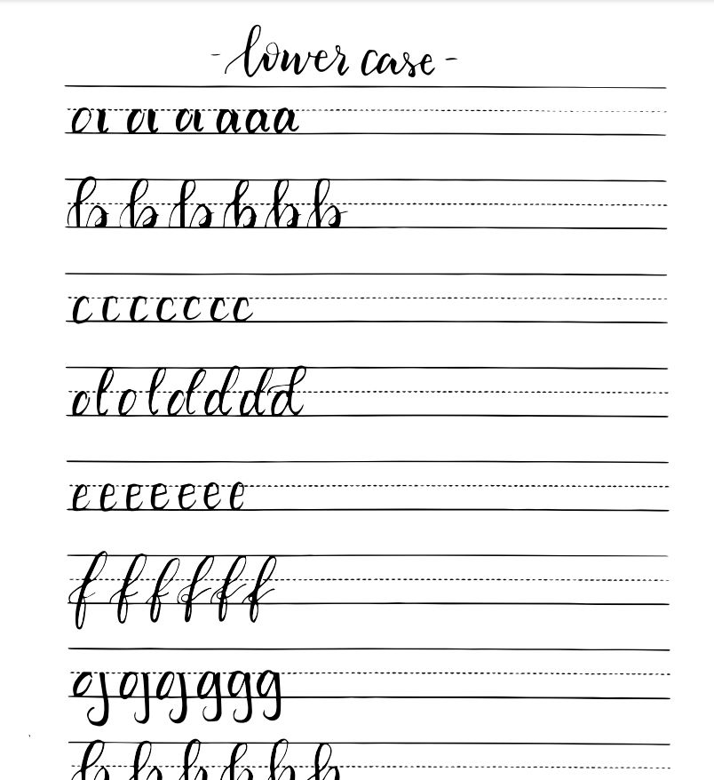 7 Free Hand Lettering Worksheets For Practice