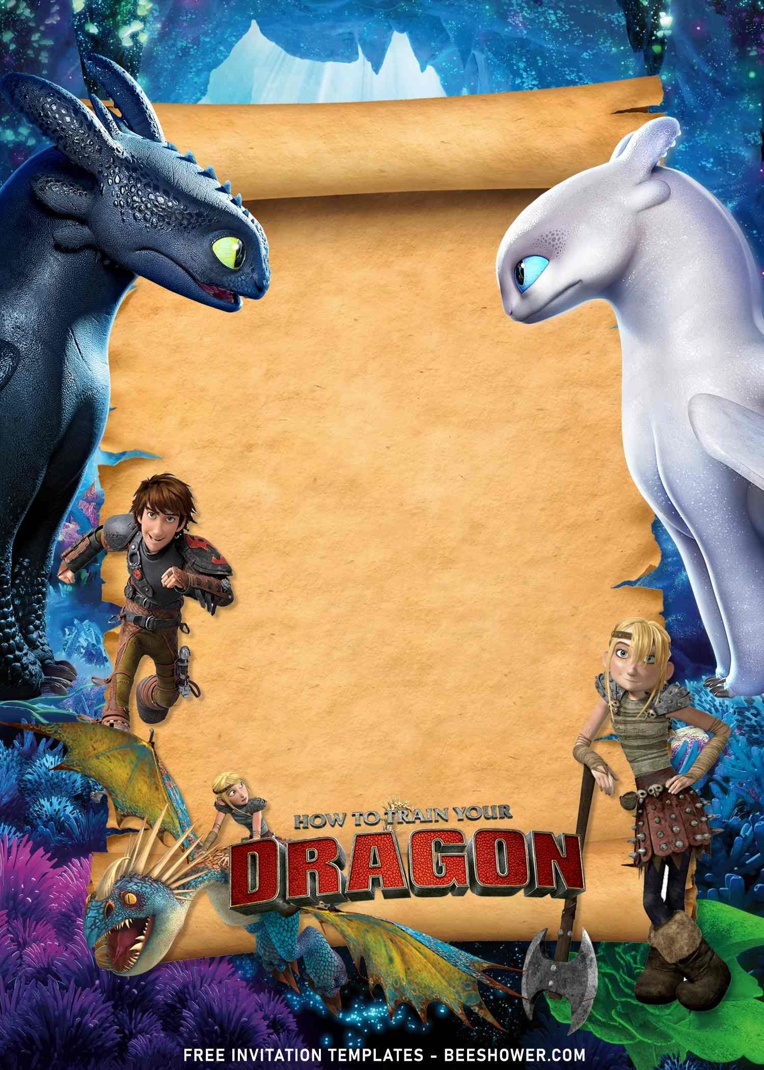 8 How To Train Your Dragon Birthday Invitation Templates Beeshower