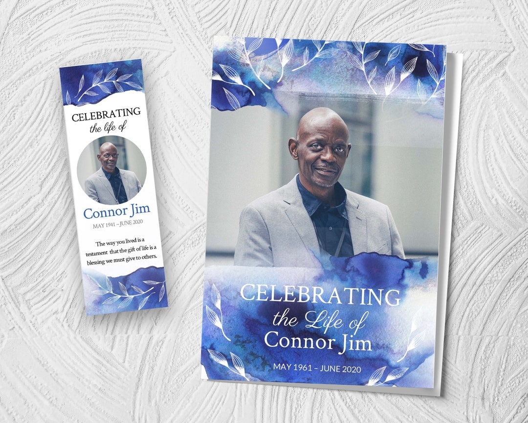 8 Page Printable Obituary Template Pack For Man Word And Google Docs Download Etsy