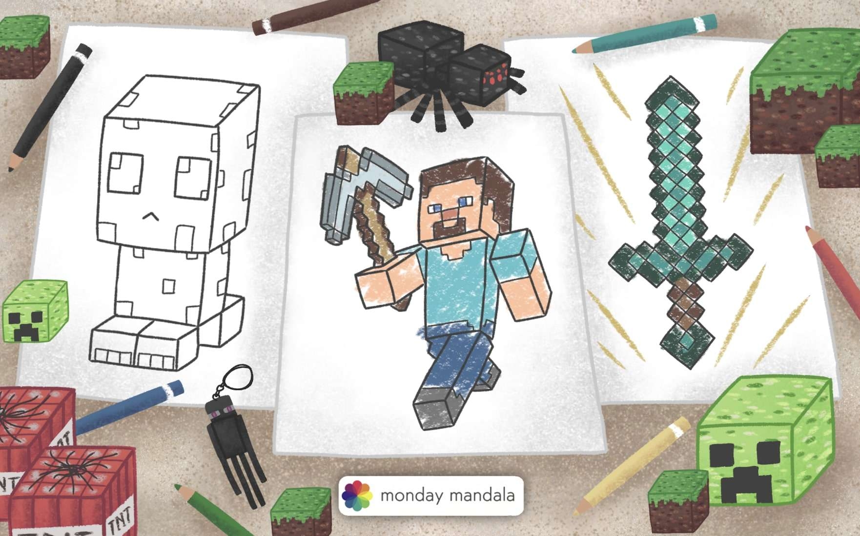 80 Minecraft Coloring Pages Free PDF Printables 