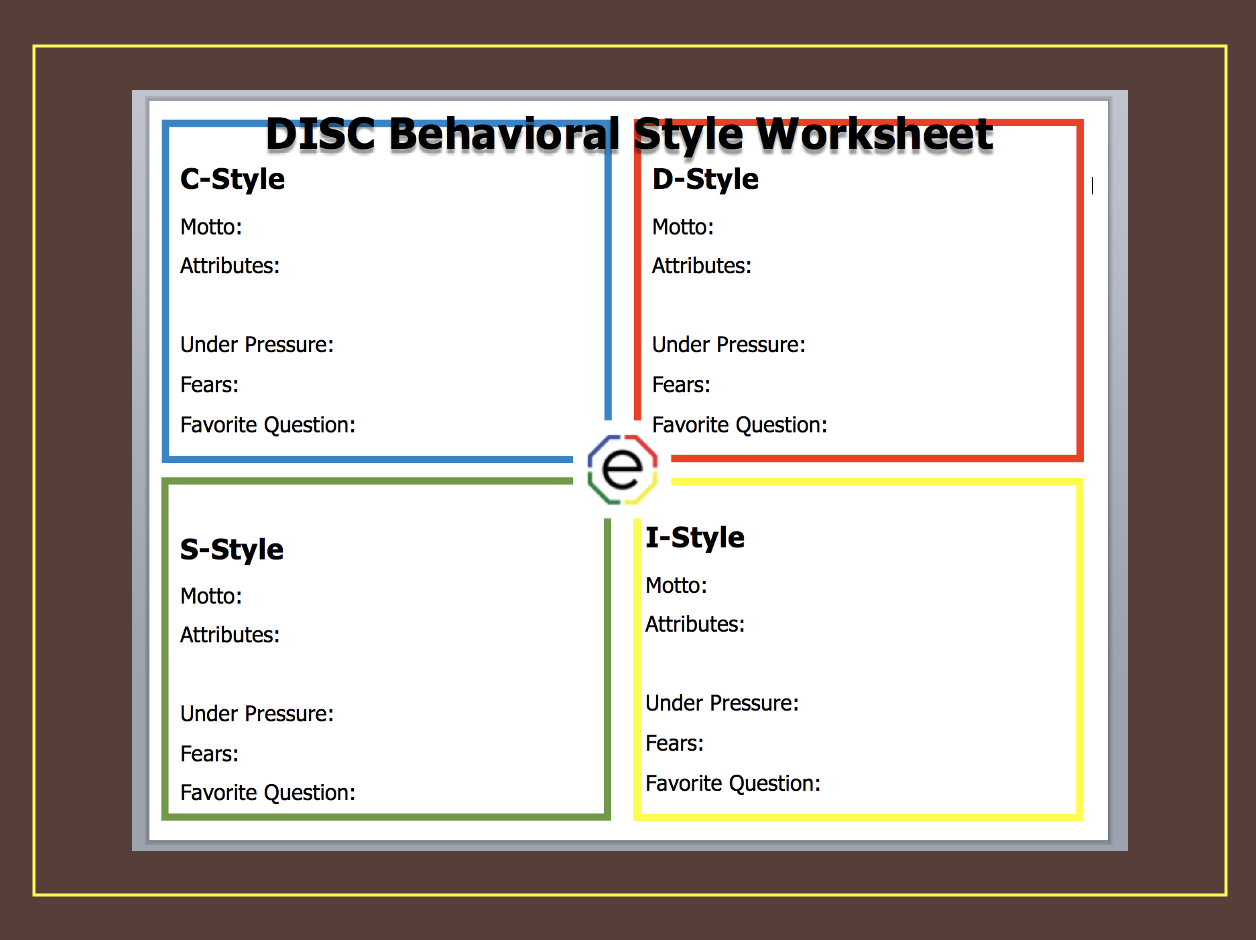 Free Printable Disc Assessment