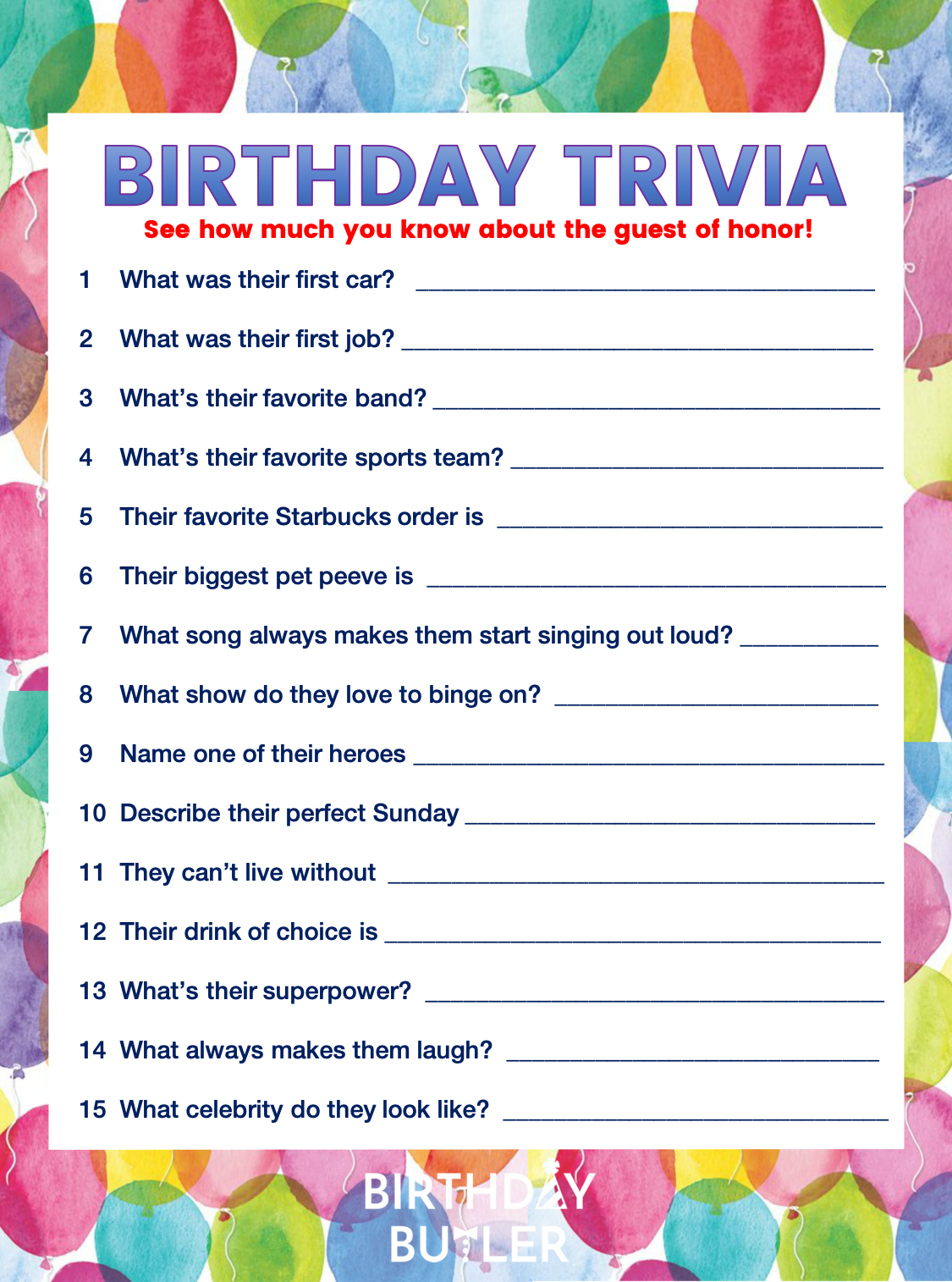 Add Oomph To Your Next Party With Birthday Trivia