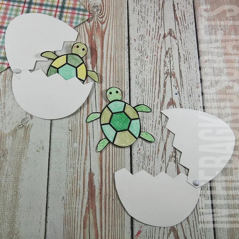 Adorable Baby Sea Turtle Craft FREE Printable In The Bag Kids Crafts