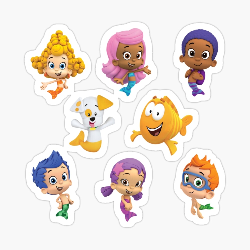 All Bubble Guppies Together Cartoon Mermaids Kids Magnet For Sale By Portrait4you Redbubble