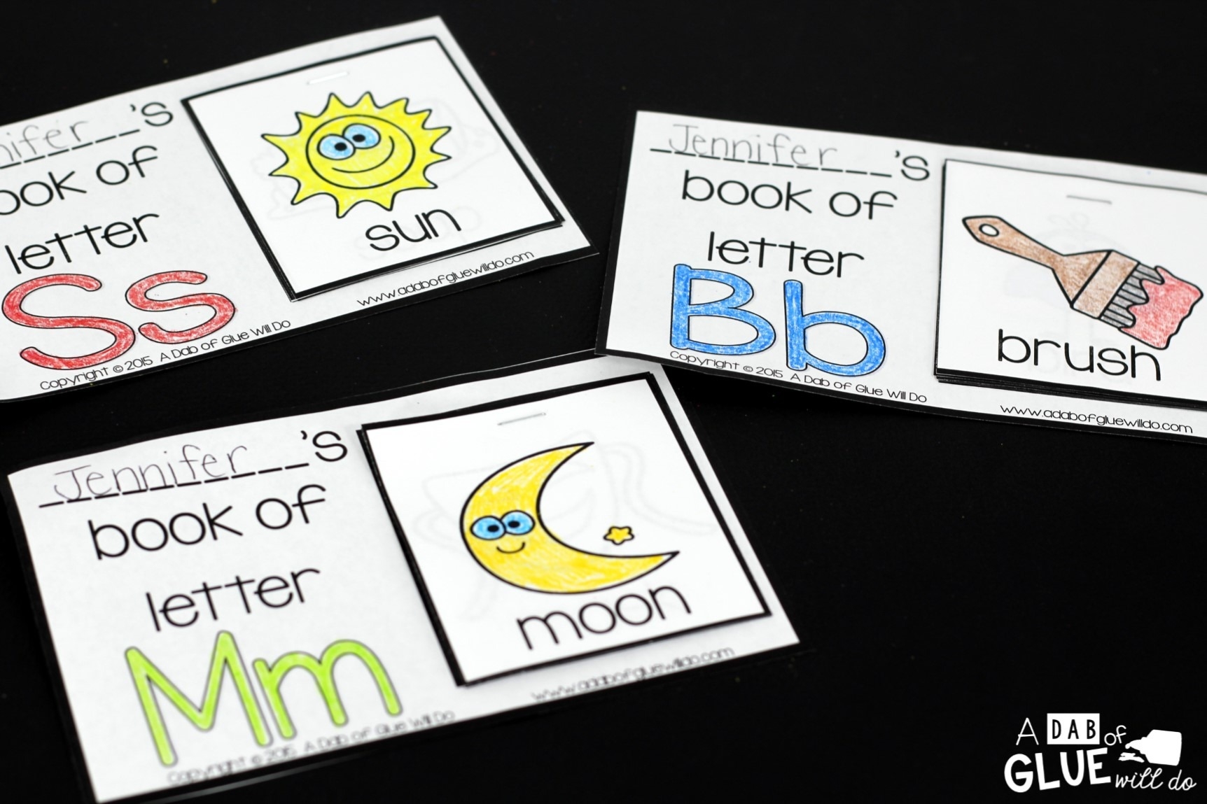 Alphabet Flip Books A Dab Of Glue Will Do