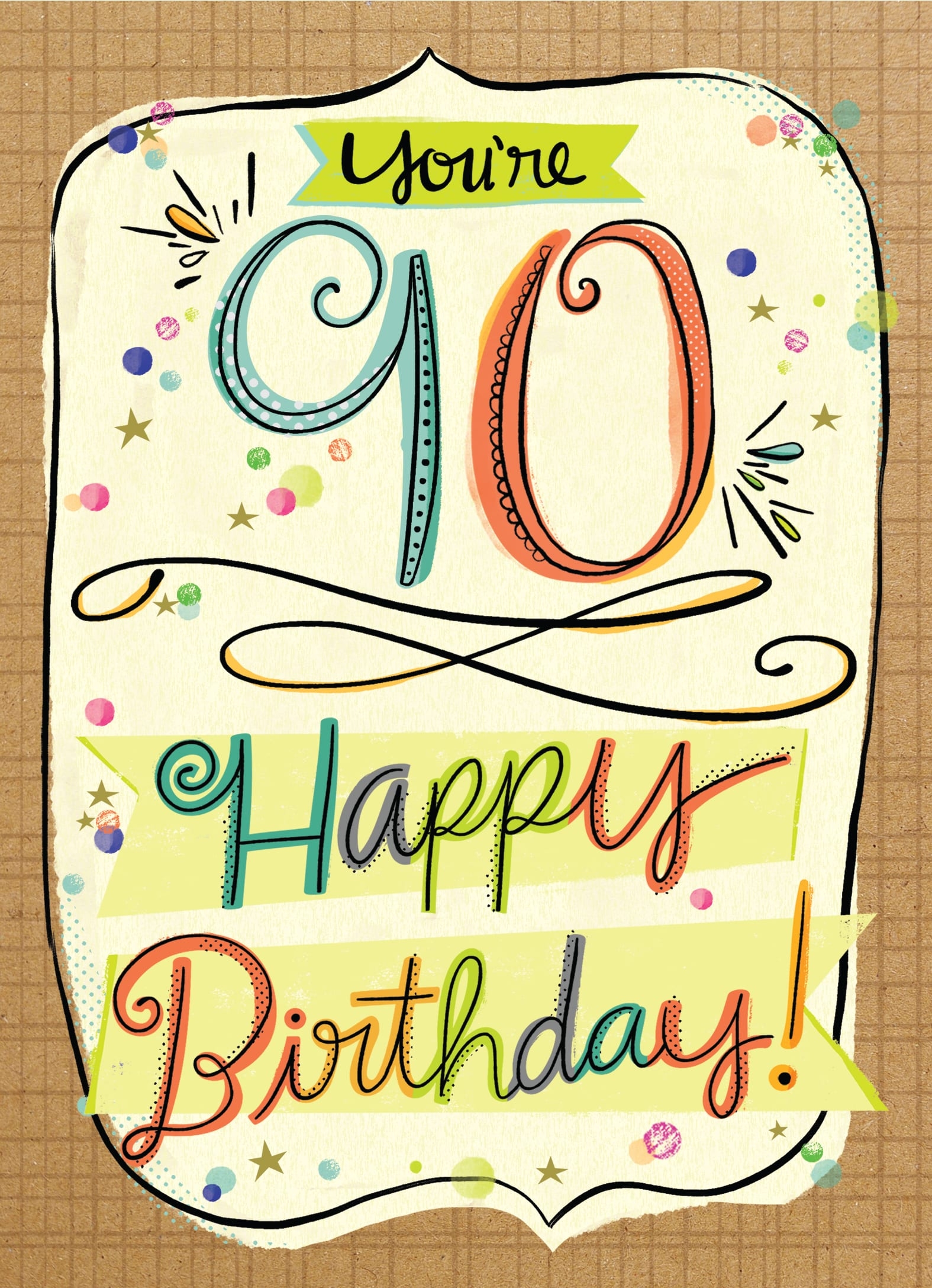 Amazing 90th Birthday Milestone Personalized Greeting Cards By TheGreetingCardShop