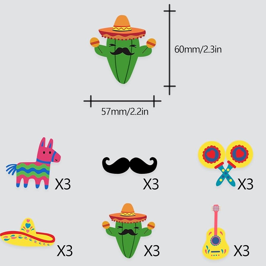 Amazon 18 PCS Fiesta Cupcake Toppers Mexican Theme Birthday Party For Boys Or Girls Carnival Party Or Baby Shower Party Cake Decoration SugarGera Grocery Gourmet Food