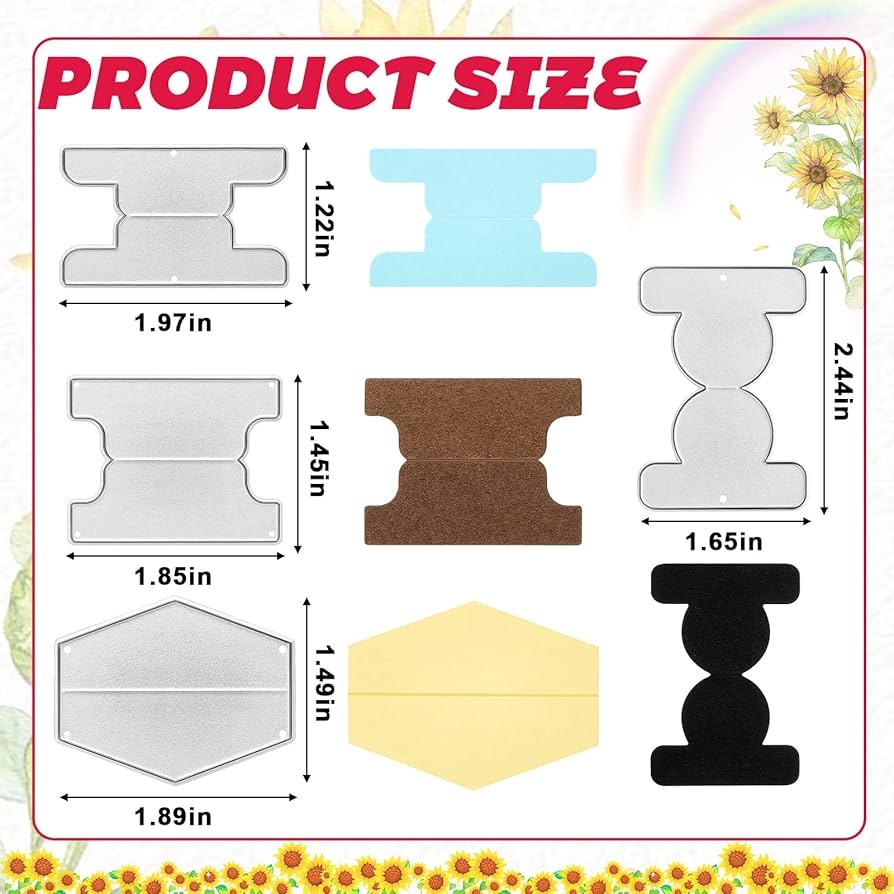 Amazon 4 Pieces Tab Die Cut Metal Bookmark Cutting Dies Carbon Steel Embossing Dies Card Metal Die Cuts DIY Crafts Embossing Stencils For Scrapbooking DIY Crafts Paper Cards Making Art Decoration Supplies