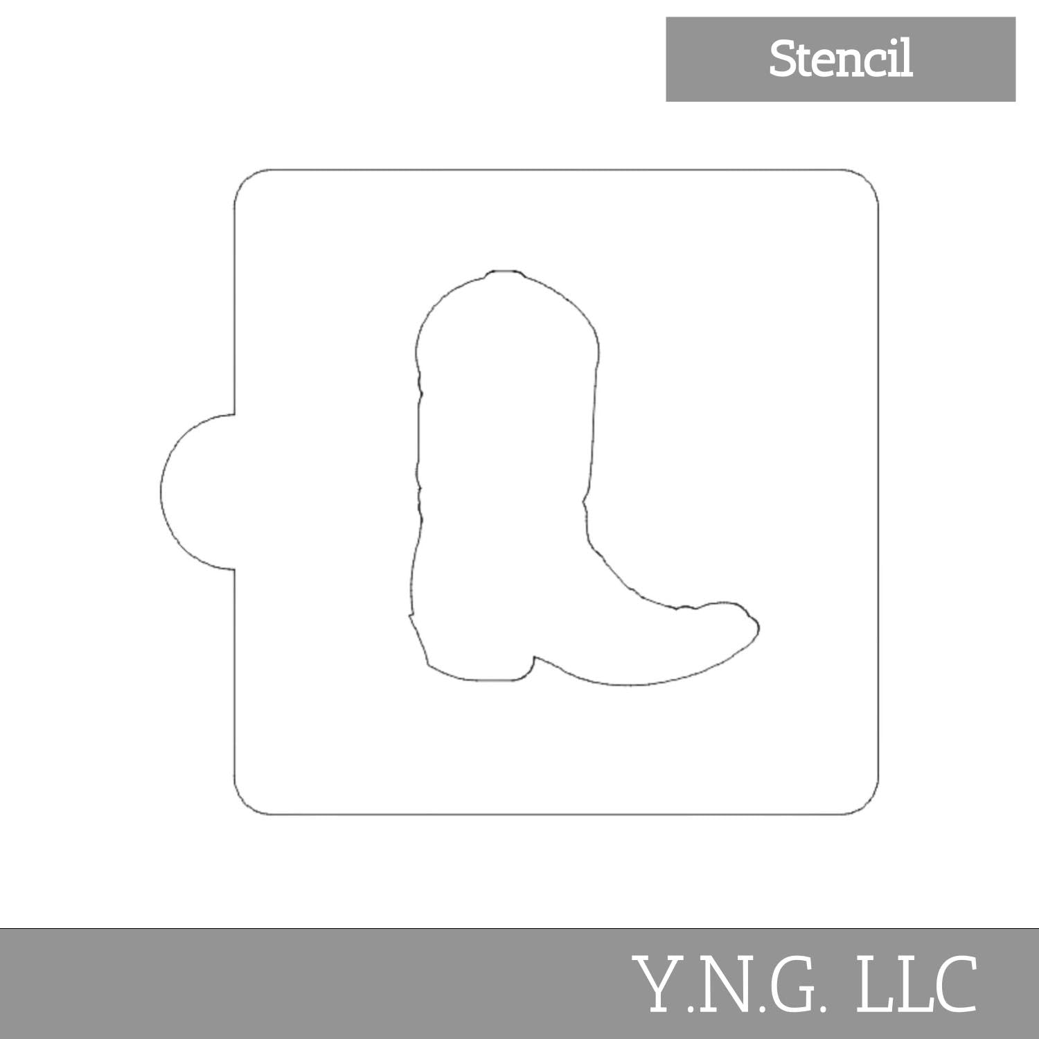 Amazon Cowboy Boot Outline Stencil For Cookie OR Cake Decorating Made In USA LS893 Home Kitchen