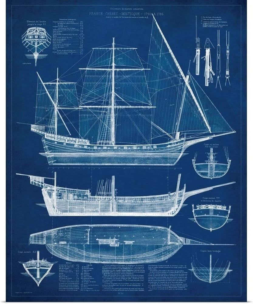 Large Free Printable Vintage Blueprints