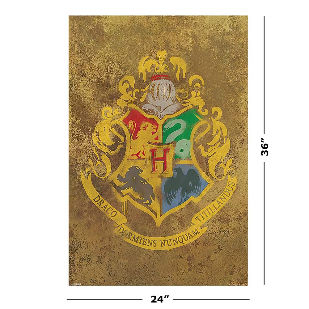 Amazon Harry Potter Movie Poster Print Hogwarts Crest Insignia Size 24 36 Prints Posters Prints