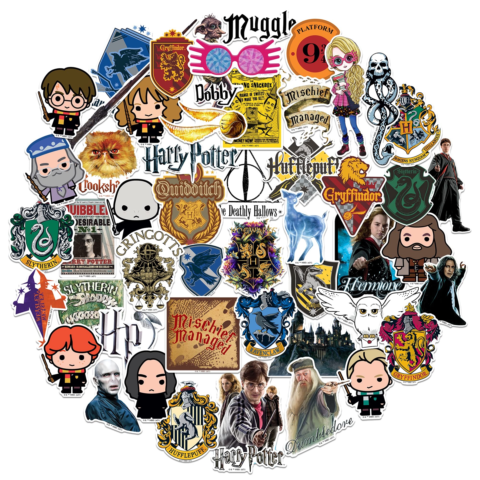 Amazon Harry Potter Stickers Die Cut Vinyl Sticker Variety Pack Laptop Water Bottle Scrapbooking Tablet Skateboard Indoor Outdoor Set Of 50