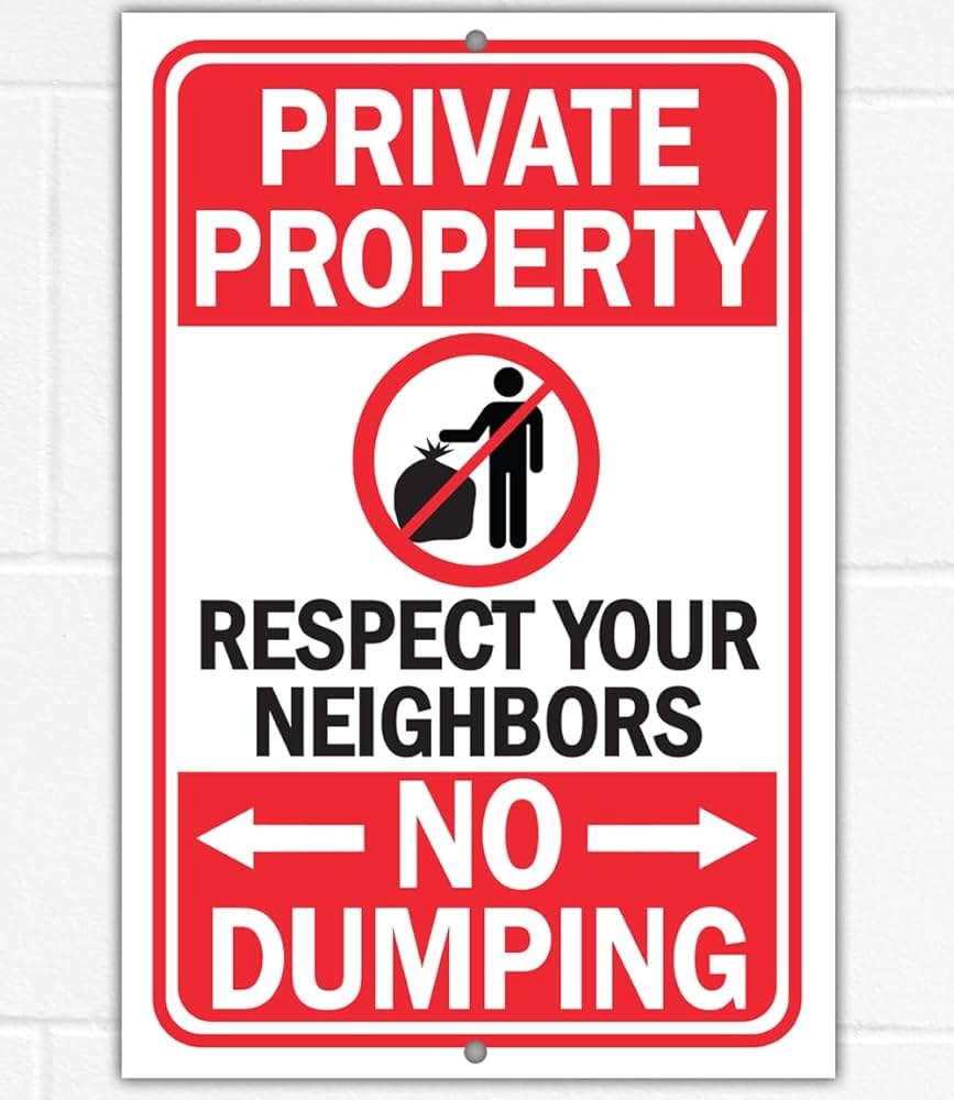 No Dumping Signs Printable Free