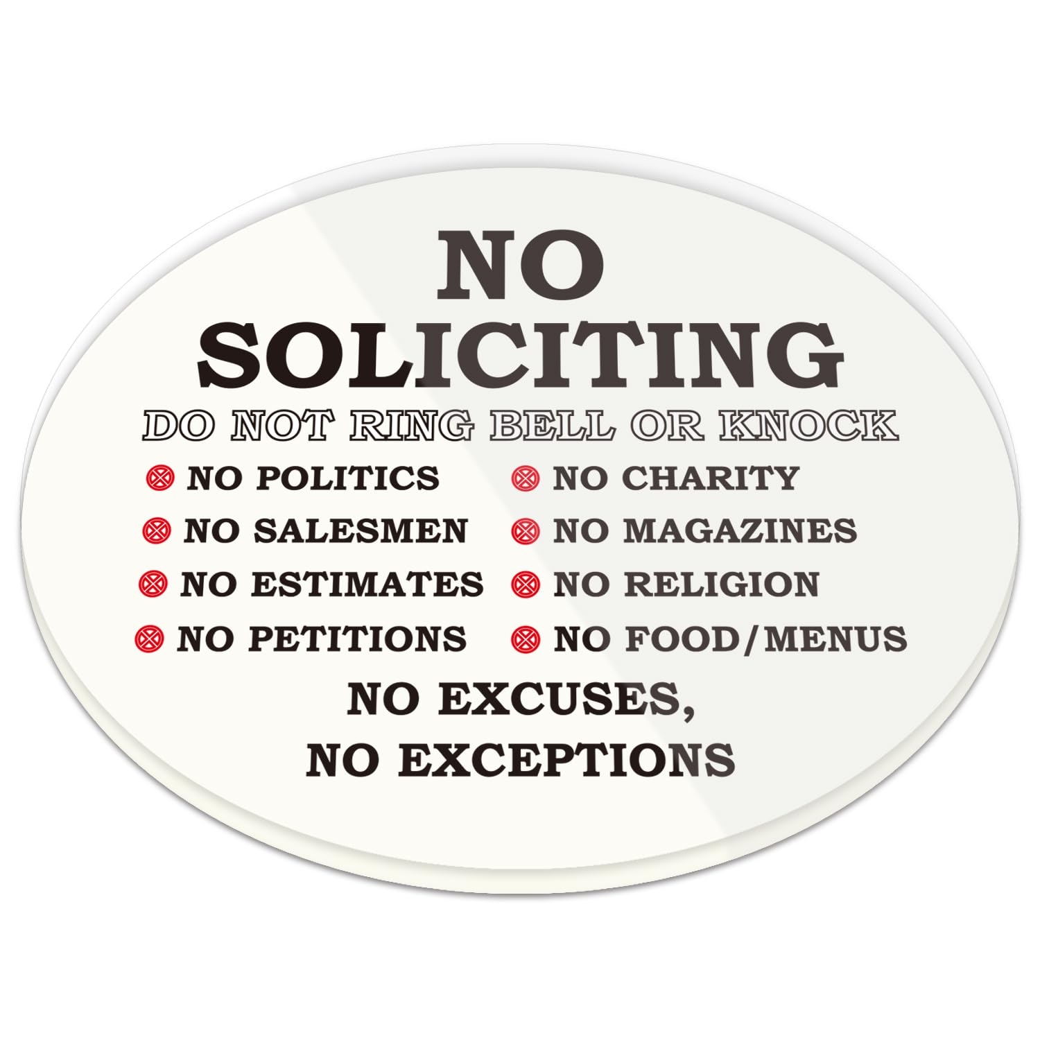 Amazon No Soliciting Sign For House No Soliciting Signs For Home No Soliciting Sign For Door No Soliciting Sign For Business Front Door Wall Decor Warning Reminder Sign 4 6 X 6 