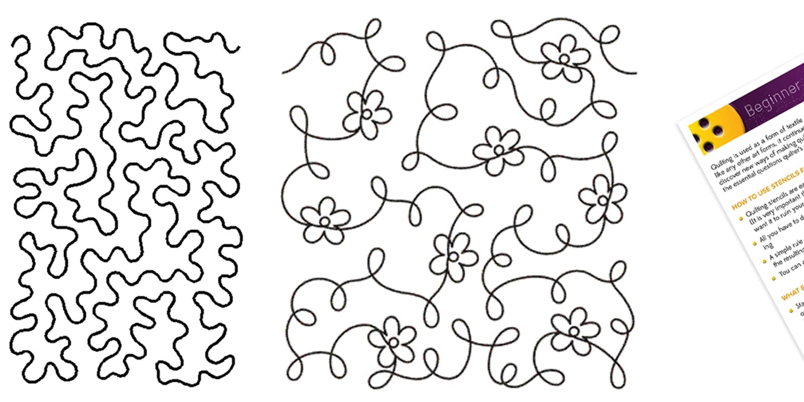 Amazon Quilting Stencils For Machine And Hand Quilting 2 Quilt Plastic Stencils For Stippling Background Patterns Floral Stipple Standard Stipple Design Stencil Set With Quilter s Guide