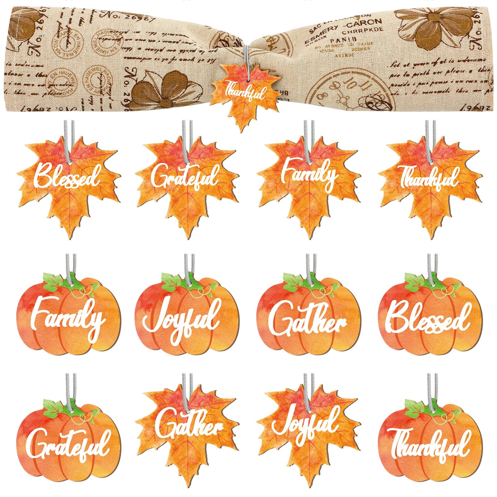 Amazon Skyley 24 Set Thanksgiving Napkin Ring Set Fall Harvest Wooden Maple Napkin Buckles Halloween Napkin Holder Thankful Leaf Napkin Rings Pumpkin Serviette Buckle With Rope For Party Wedding Table Decor 