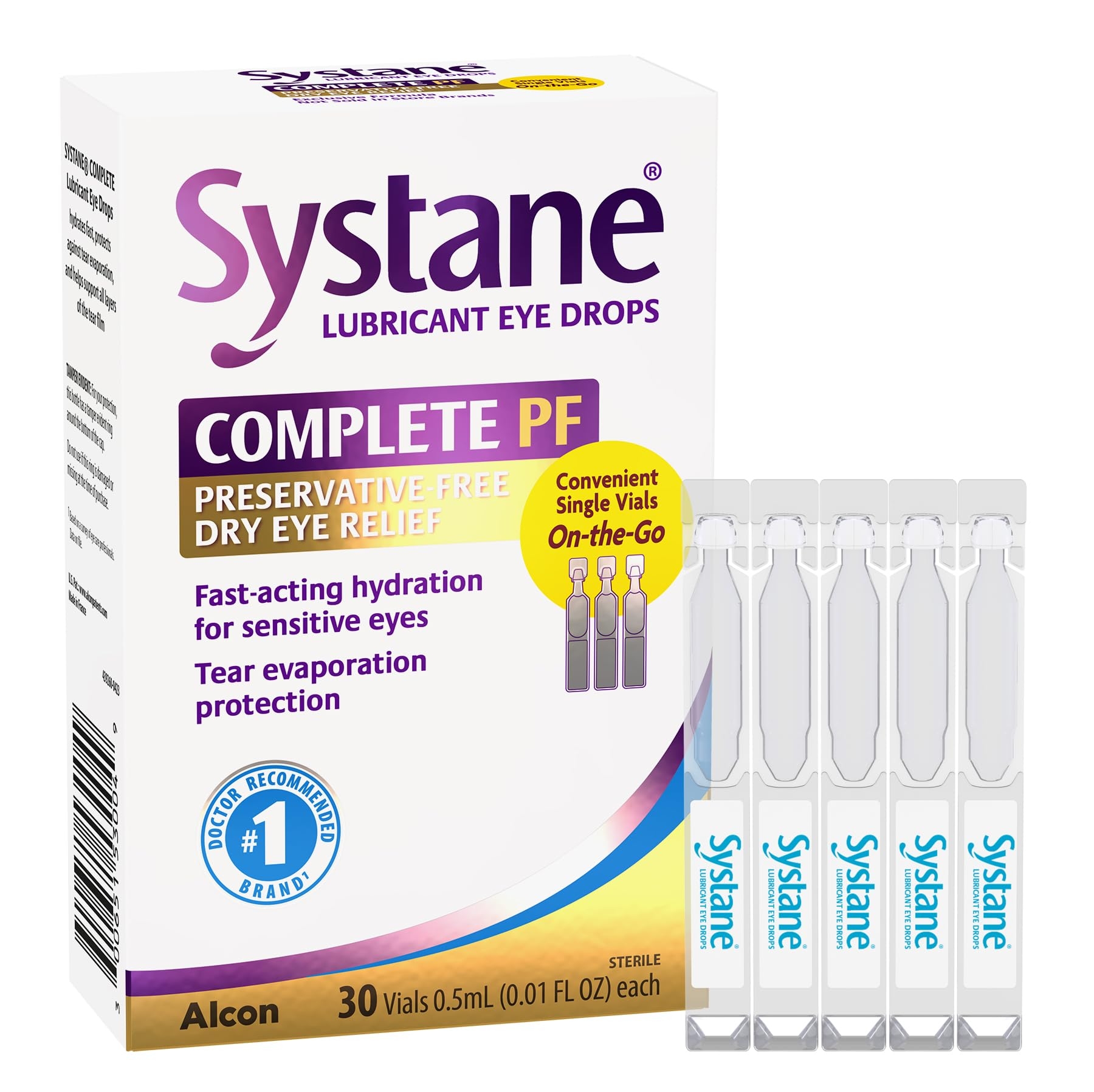 Amazon SYSTANE Complete Unit Dose Preservative Free Eye Drops 30ct Single use Vials For Dry Eye Relief Health Household