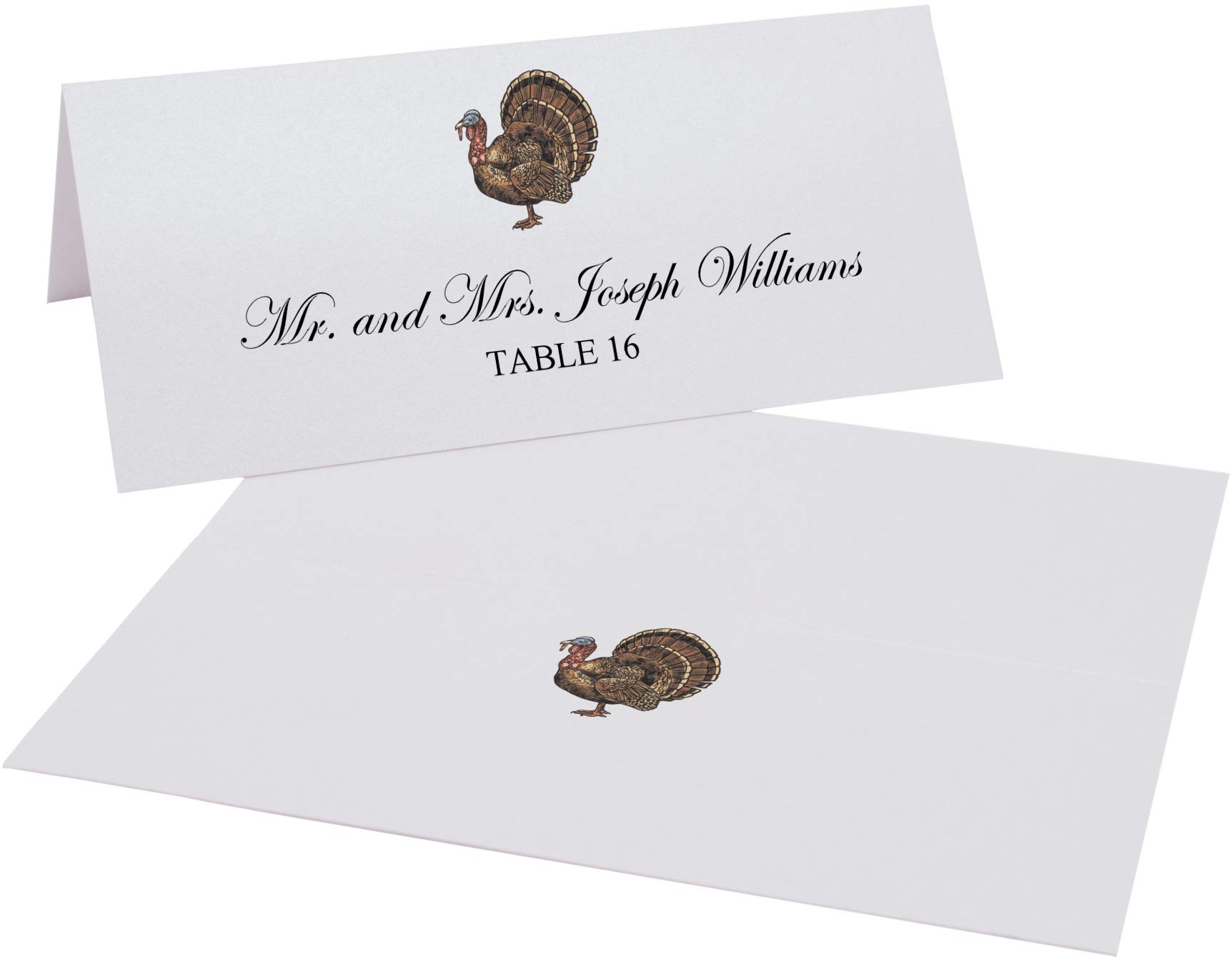 Amazon Thanksgiving Turkey Printable Place Cards Set Of 60 10 Sheets Laser Inkjet Printers Wedding Party Dinner And Special Events Made In The USA Home Kitchen