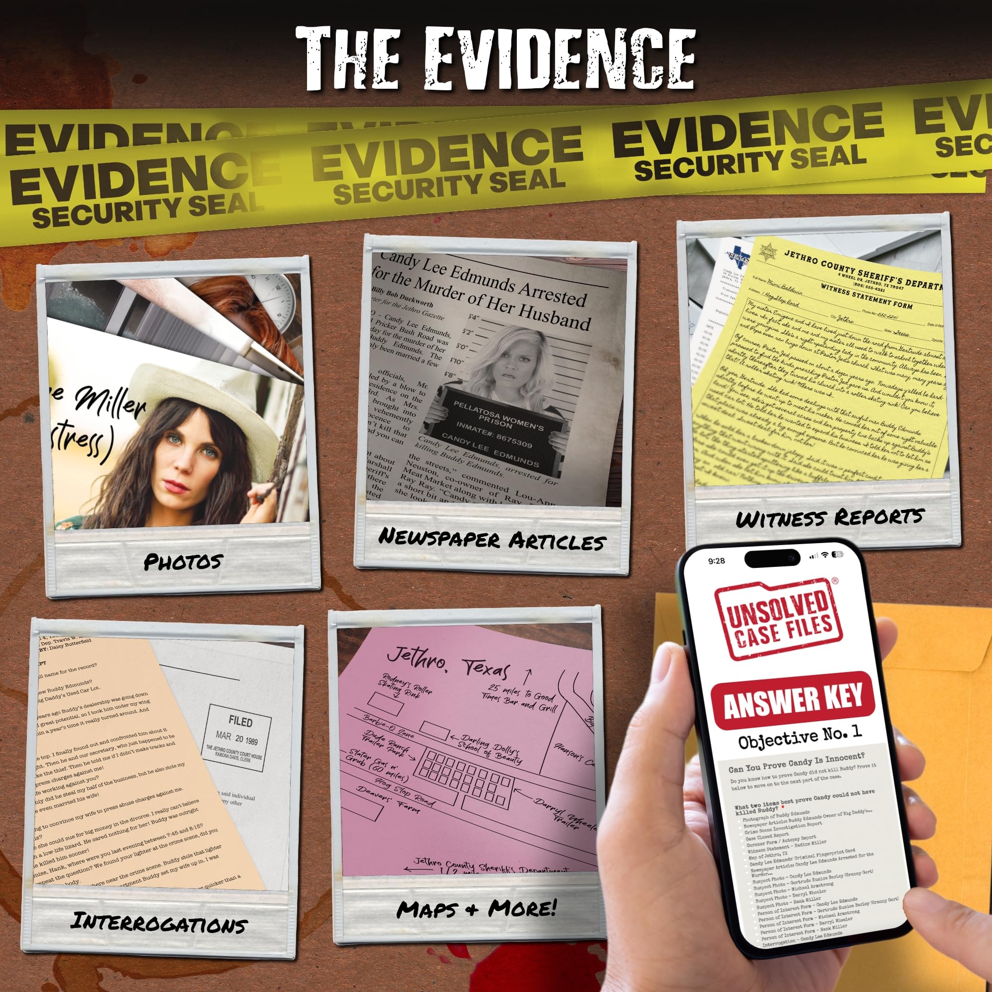 Amazon Unsolved Case Files Edmunds Buddy Cold Case Murder Mystery Game Can You Solve The Crime Toys Games