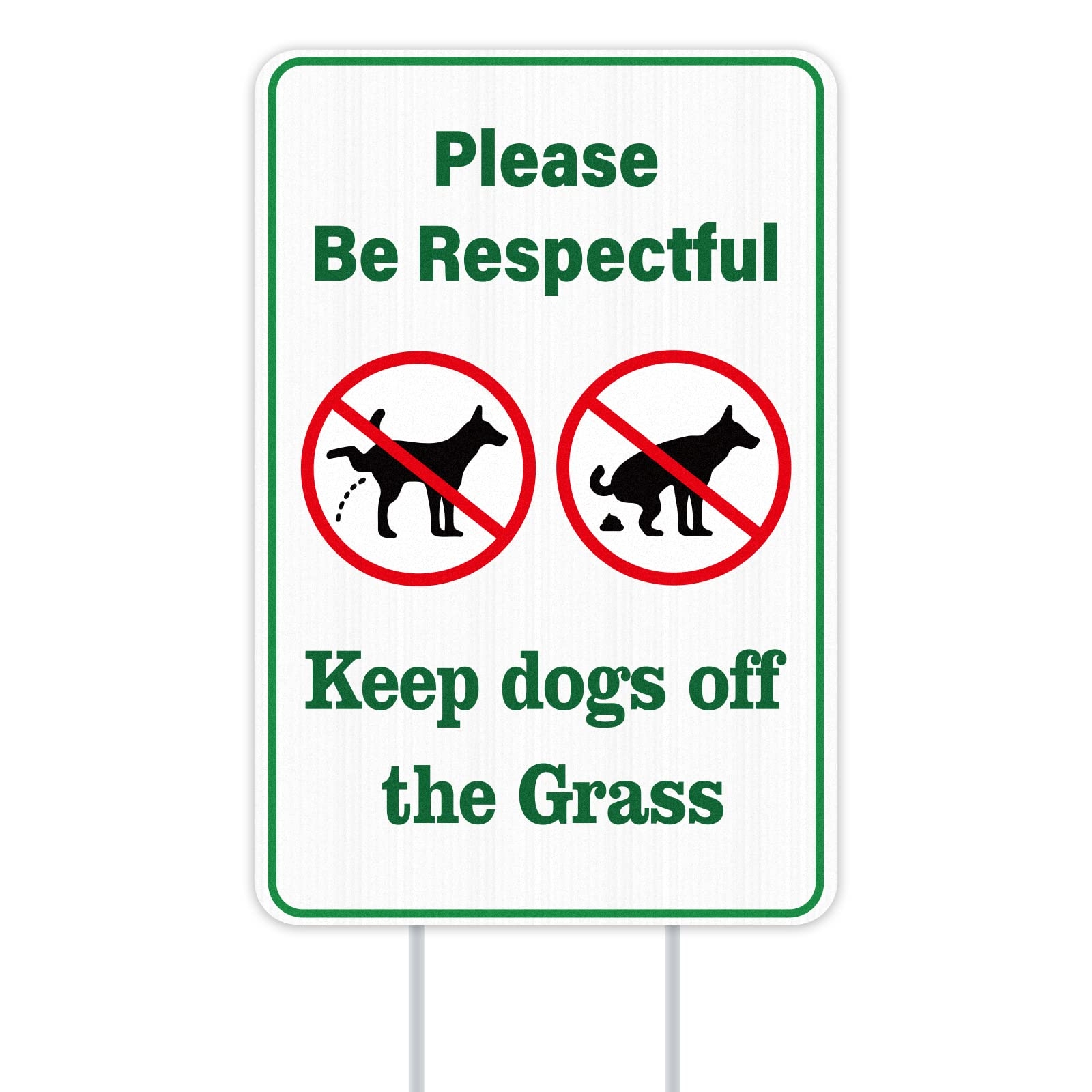 Amazon WhatSign No Dog Poop Sign Double Side 12 X 8 No Peeing Dog Signs For Yard Keep Dogs Off Please Clean Pick Up Your Dogs Poop Yard Sign With