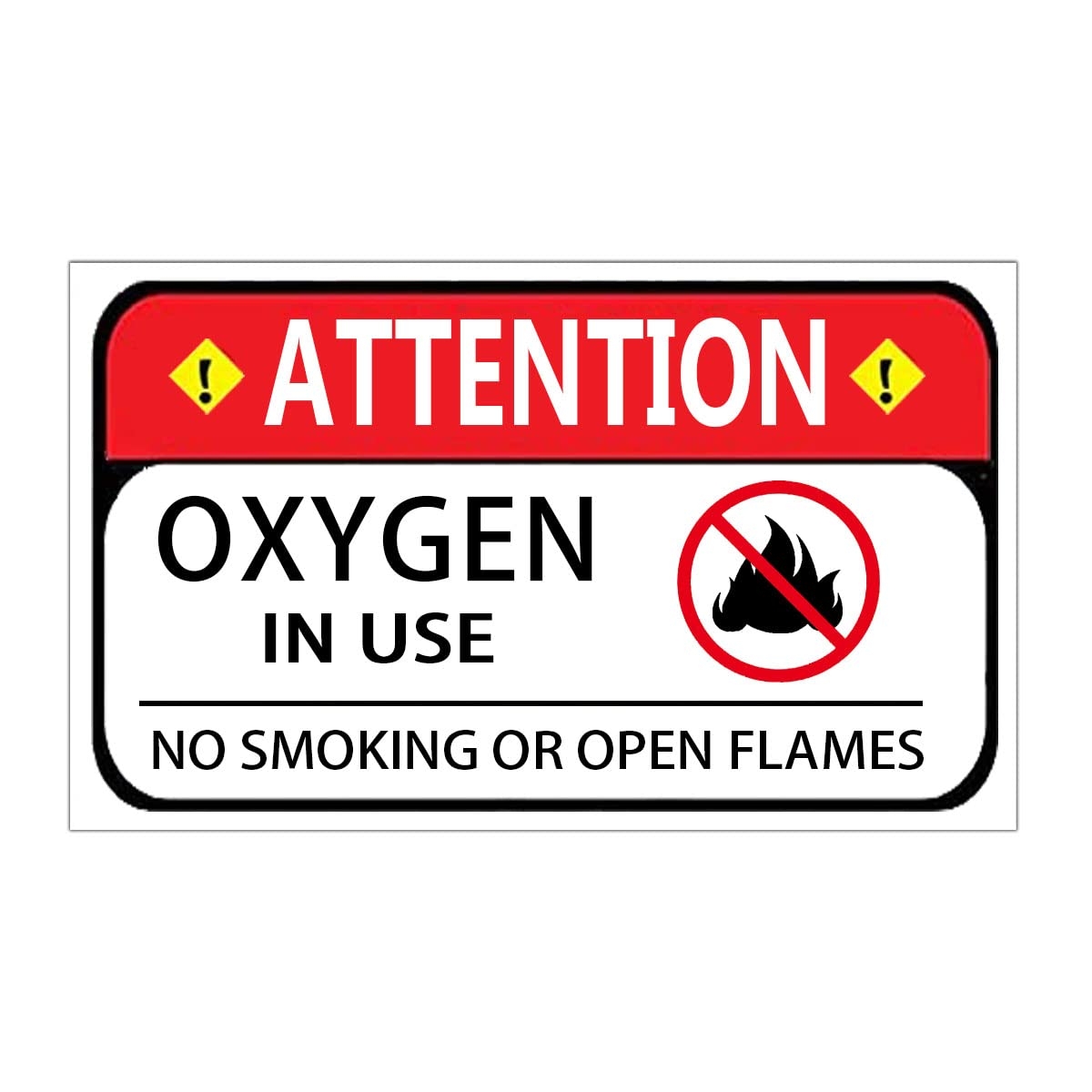 Amazon YOUOK Oxygen In Use Warning Sign Stickers Labels 3 5 Inch Adhesive Flammable Danger No Smoking No Open Flames Caution Labels For Business Indoor And Outdoor 10 Pack Industrial Scientific