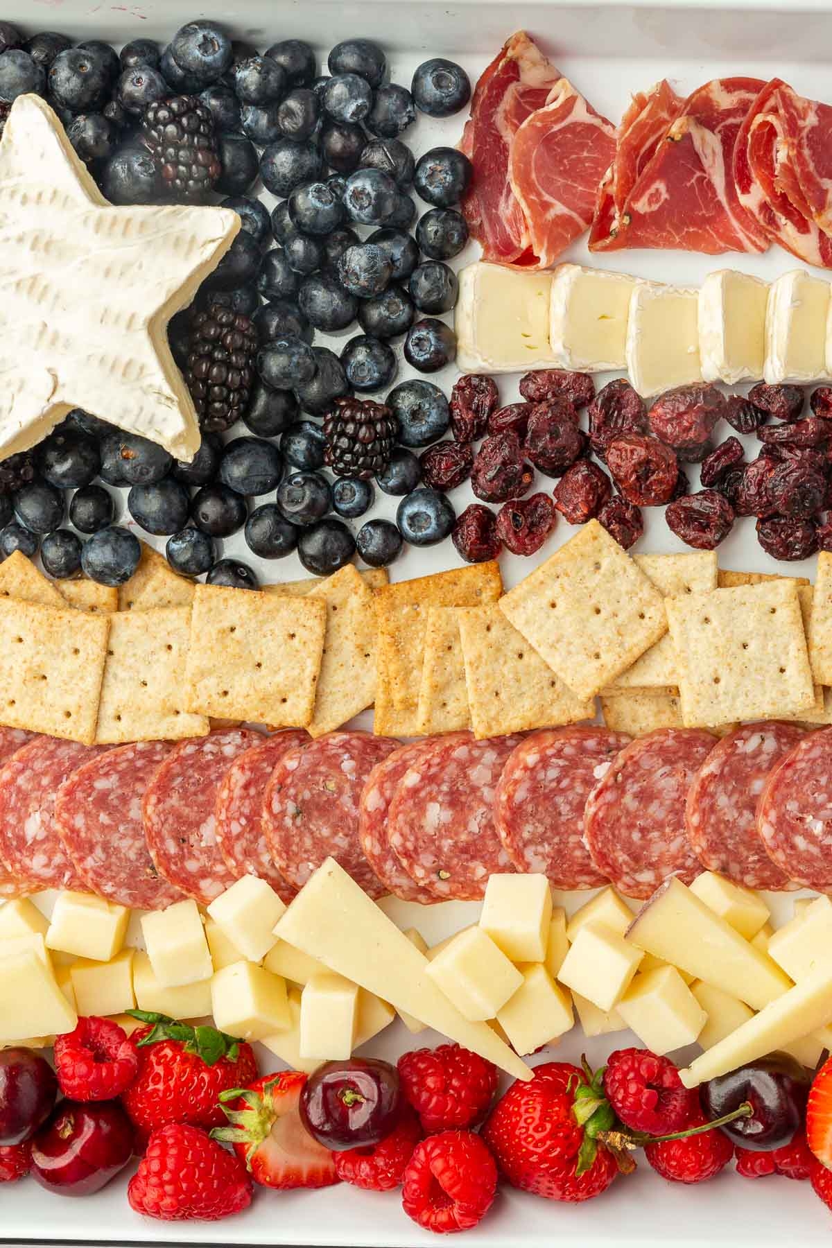 American Flag Charcuterie Board Completely Christmas