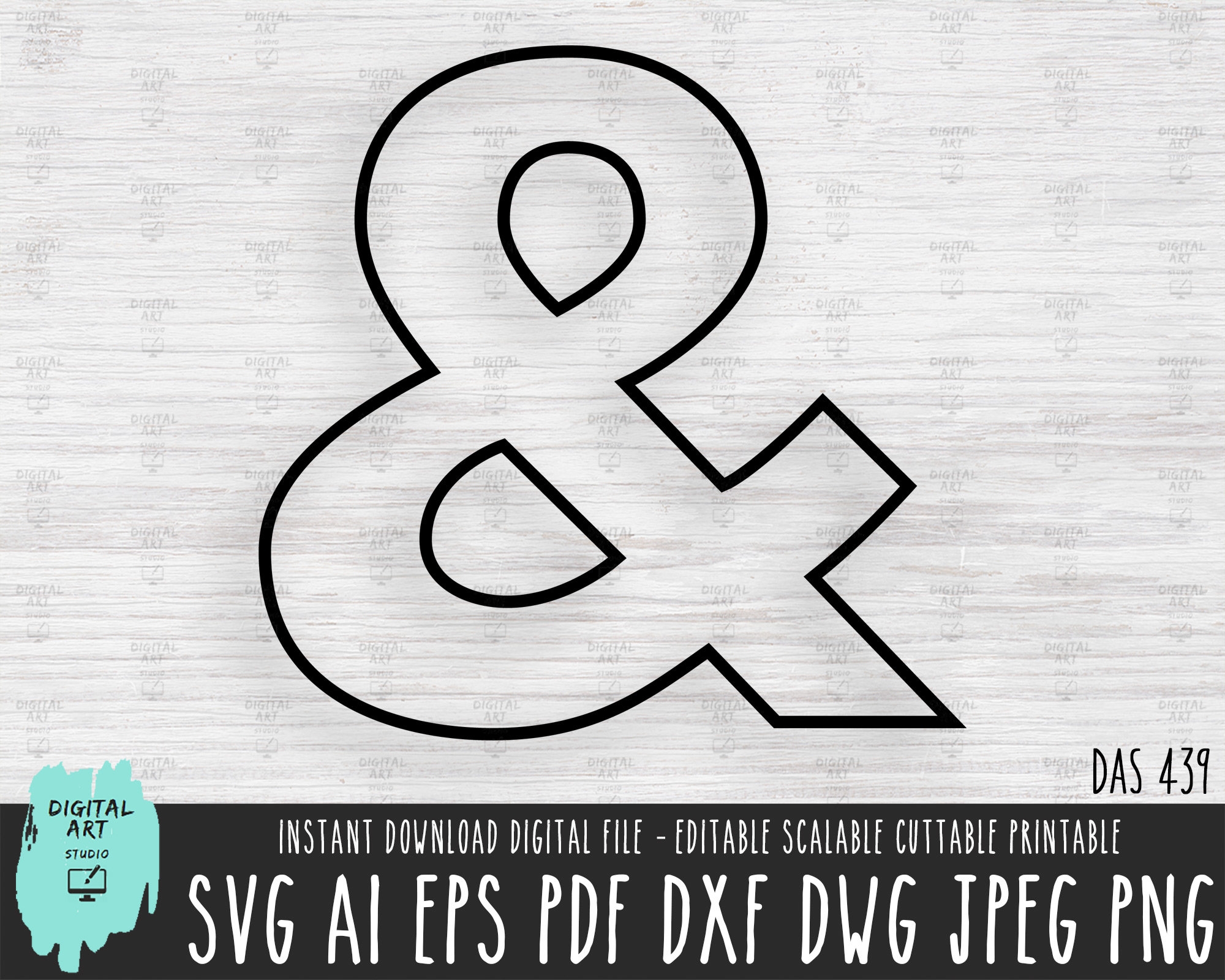 Ampersand Outline SVG And Icon Digital Download Catchword Font Symbol Vector File Ampersand Clipart Cricut Silhouette And Png Jpg 439 Etsy