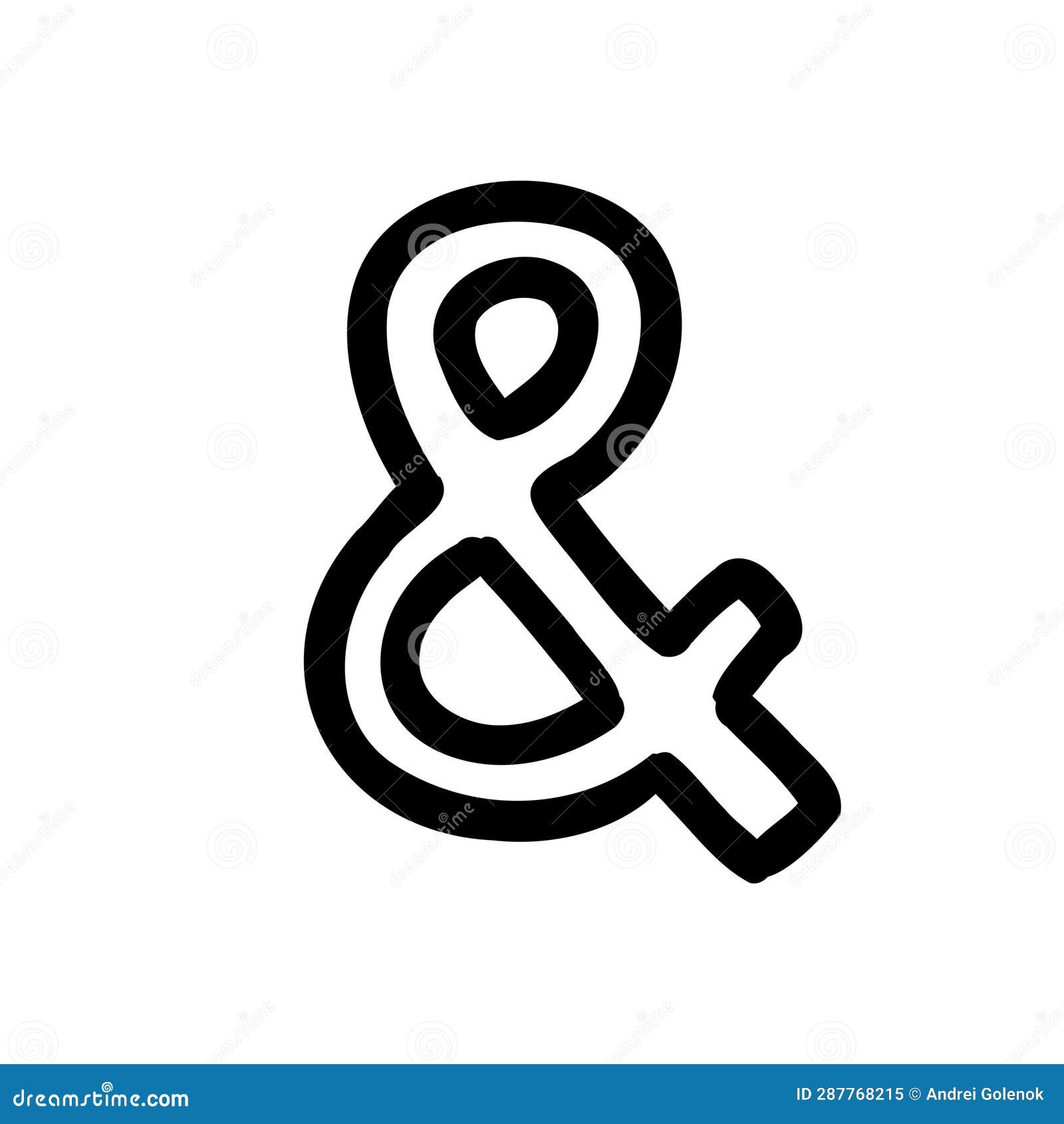 Ampersand Symbol Outline Font In Outline Bubble Style Isolated On White Background For Typography Font Lettering Logo Stock Vector Illustration Of Vector Outline 287768215