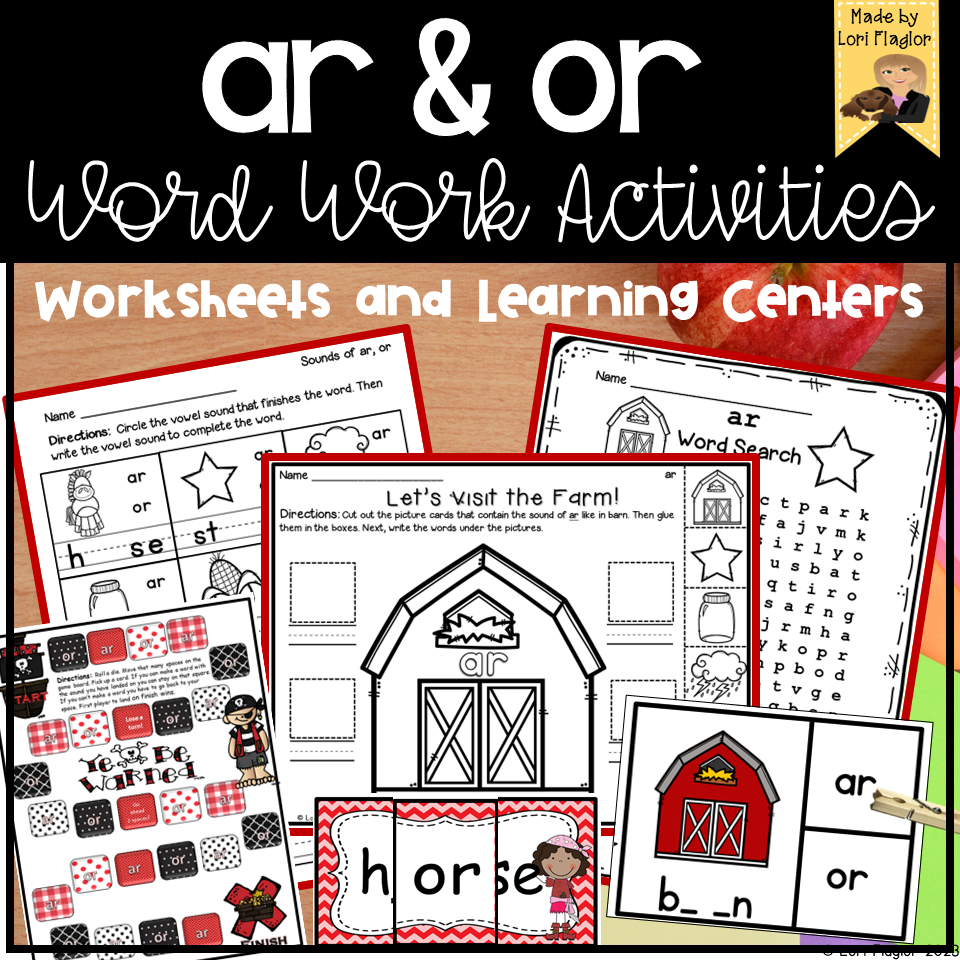 Ar And Or Word Work Activities Classful