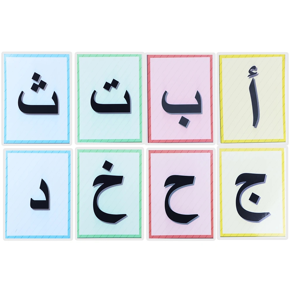 Arabic 28 Alphabet Flash Cards For Kids Toddlers Learning Games Education Words Cognitive Cards Preschool Kindergarten For Kids