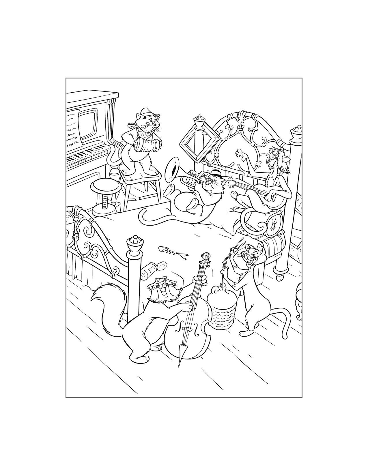 Aristocats Coloring Pages Free Printable
