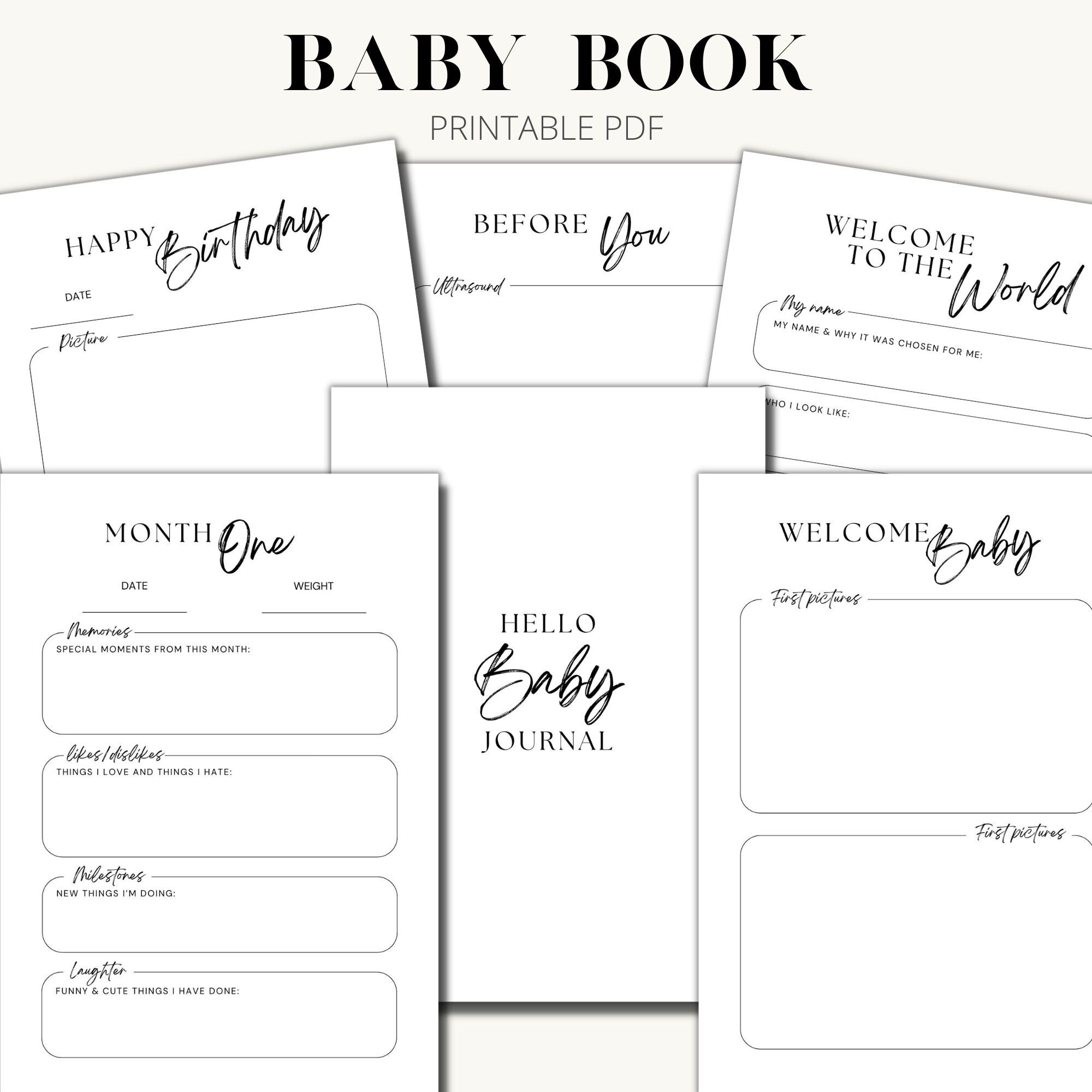 Free Printable Baby Book Pages
