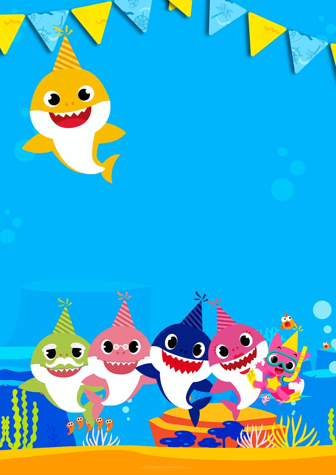 Baby Shark Free Printable Invitations Oh My Baby 