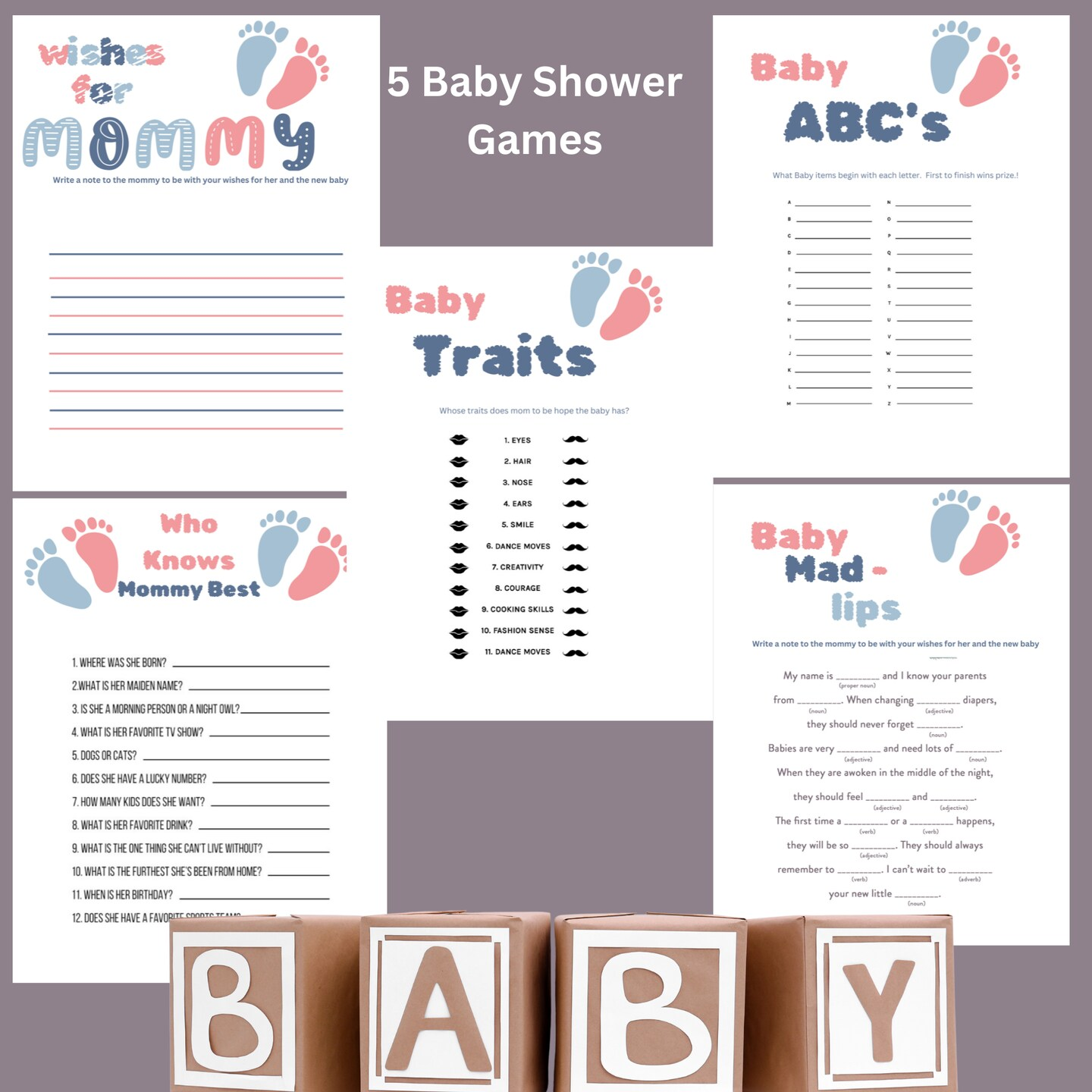 Free Boy Baby Shower Printables
