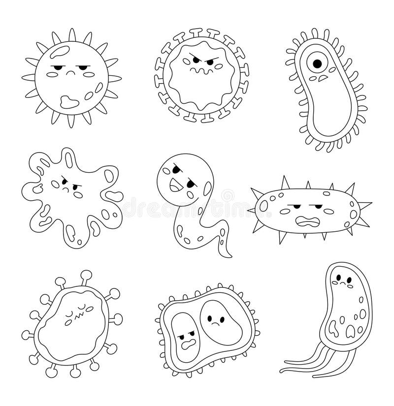 Free Printable Germ Coloring Pages
