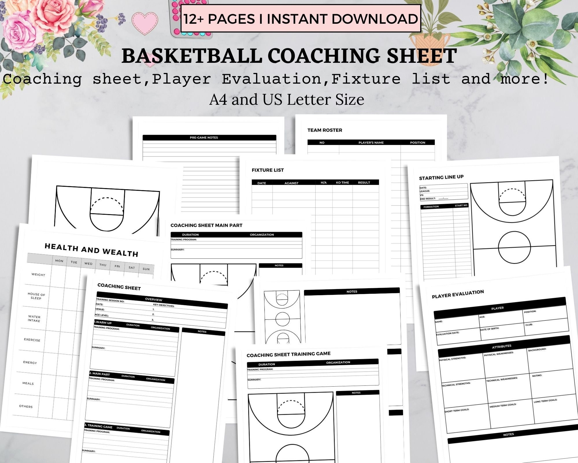 Free Printable Basketball Evaluation Forms