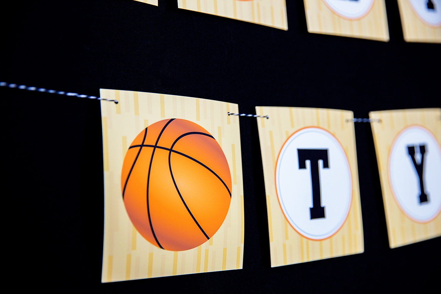 Basketball Party Birthday Banner Printable Studio