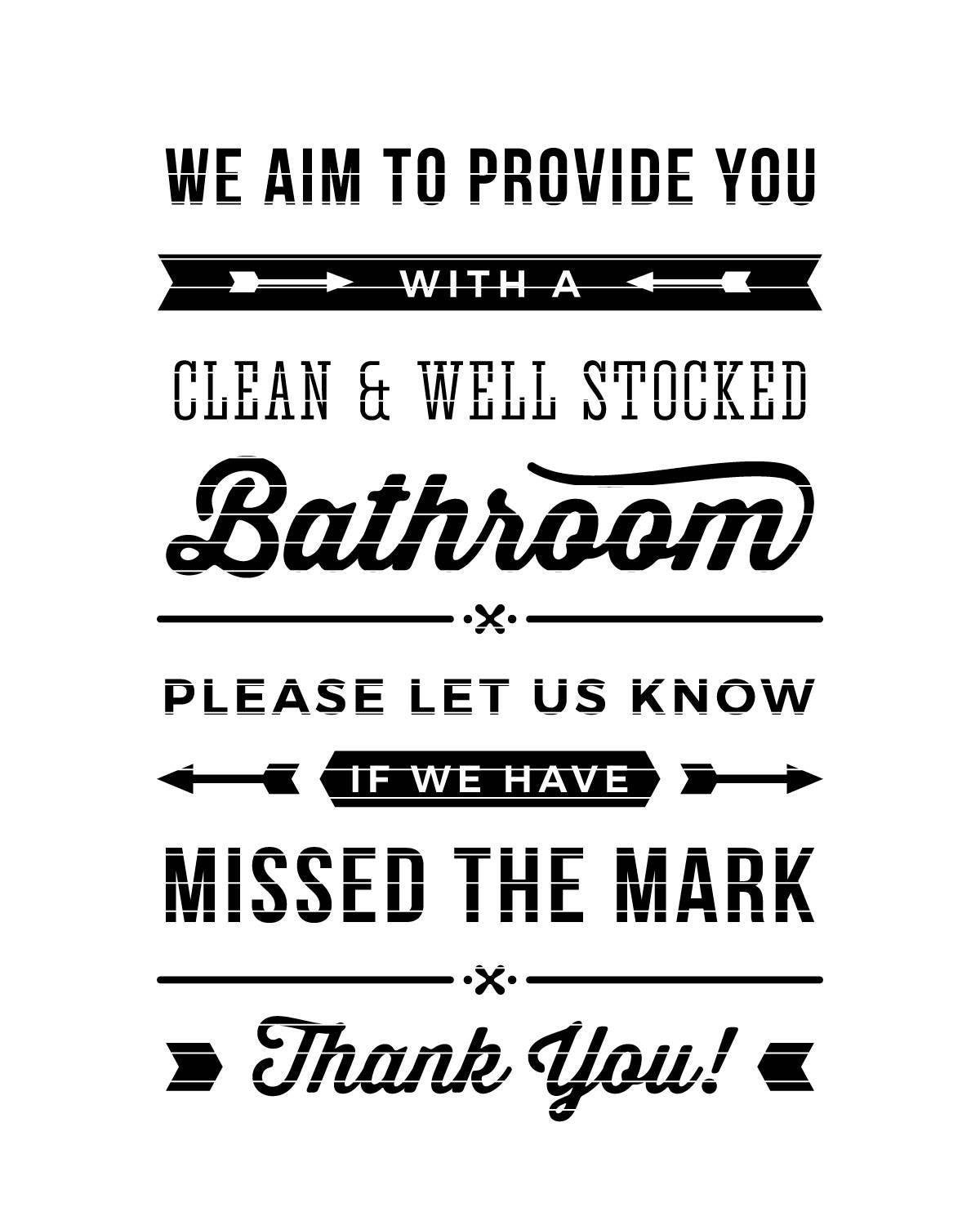 Bathroom Needs Attention Cleaning Sign For Business Alert Staff Venue B B Restaurant PDF JPG PNG Toilet Restroom Sign Download Print Etsy