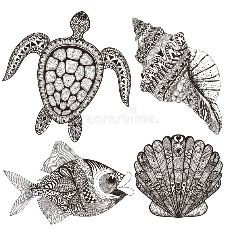 Beach Zentangle Stock Illustrations 740 Beach Zentangle Stock Illustrations Vectors Clipart Dreamstime