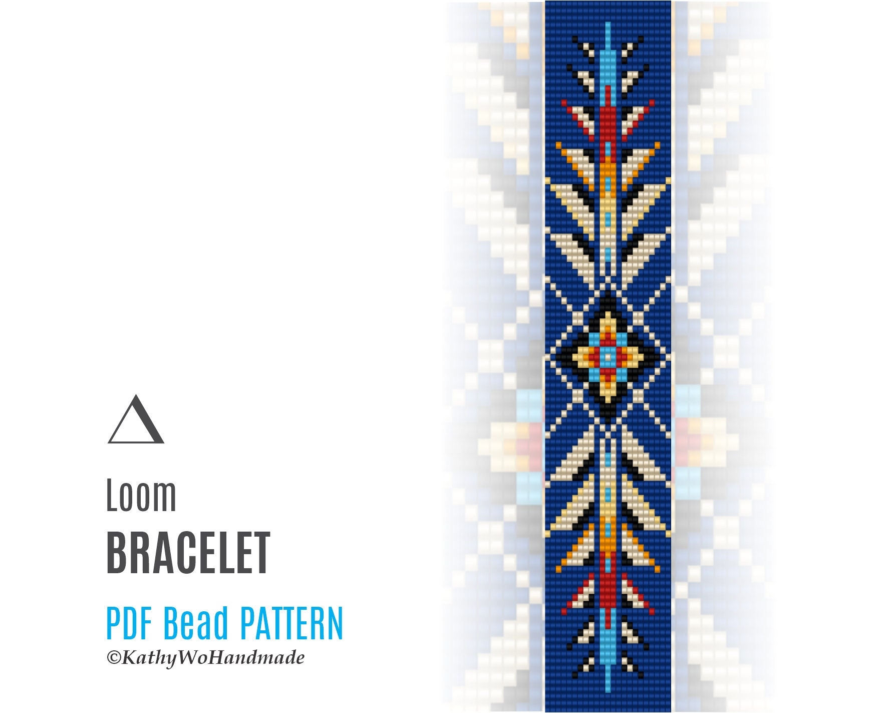 Bead Loom Pattern Native American Bracelet Loom Bracelet PDF American Jewelry American Pattern Colorful Bracelet Etsy