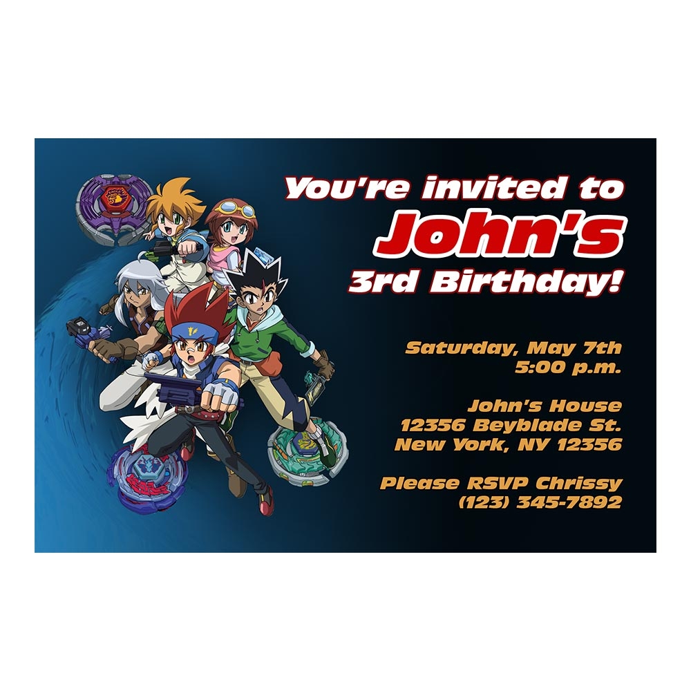 Beyblade Invitations General Prints
