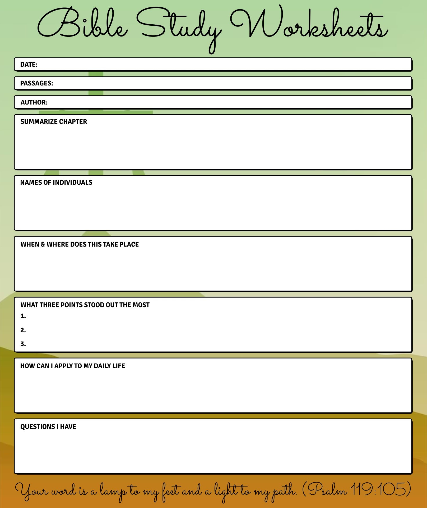 Free Printable Bible Lessons Pdf