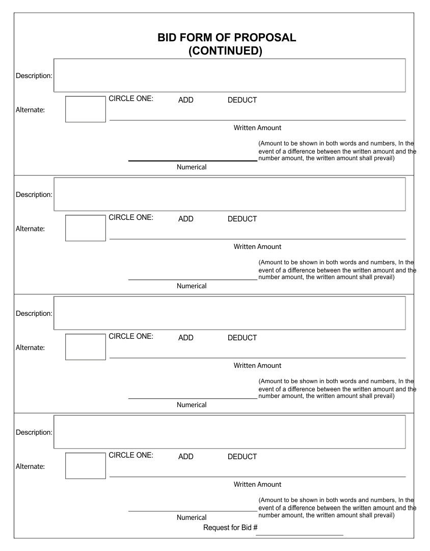 Bid Proposal Templates 10 Free PDF Printables Printablee