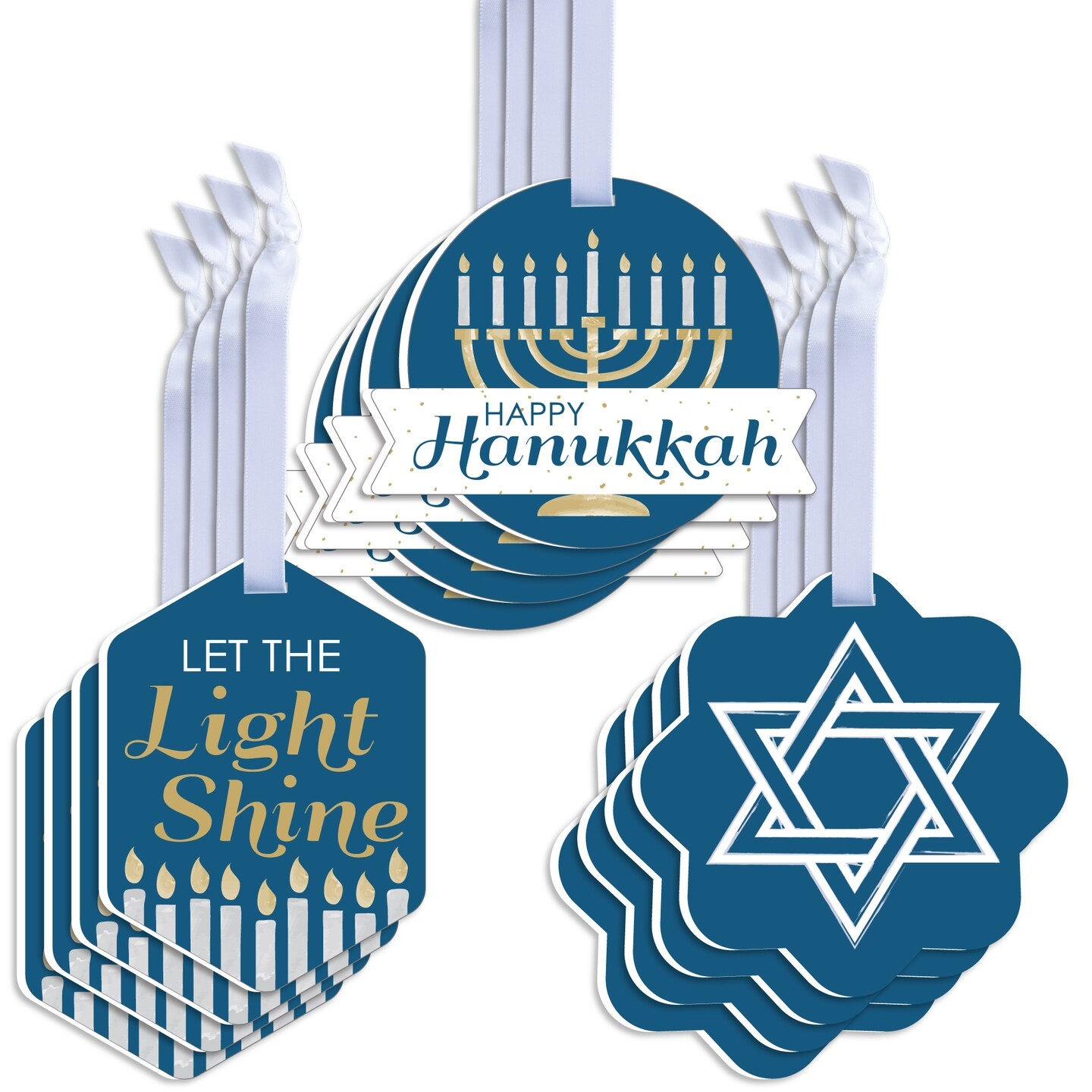 Big Dot Of Happiness Happy Hanukkah Assorted Hanging Chanukah Holiday Party Favor Tags Gift Tag Toppers Set Of 12 Michaels