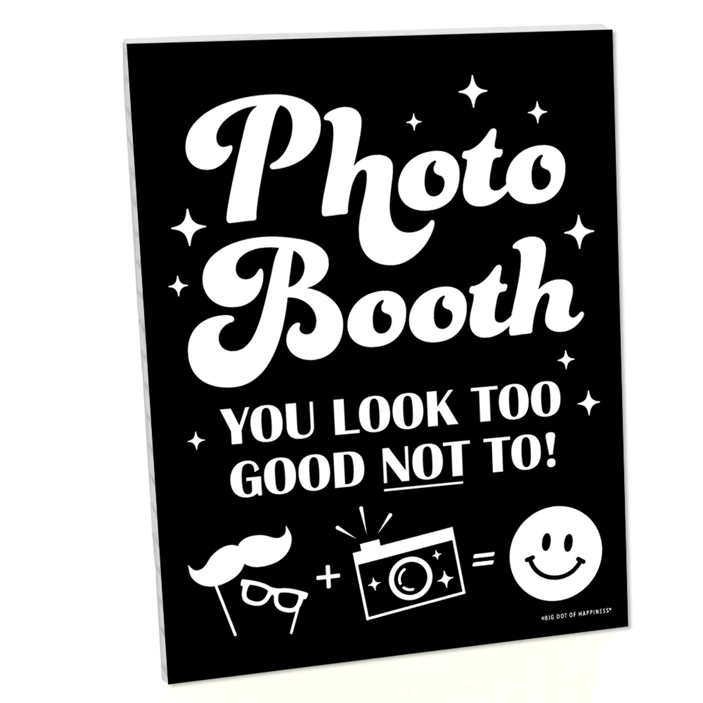 Big Dot Of Happiness Party Props Photo Booth Sign Printed On Sturdy Plastic Material 10 5 X 13 75 Inches Sign With Stand 1 Piece Michaels