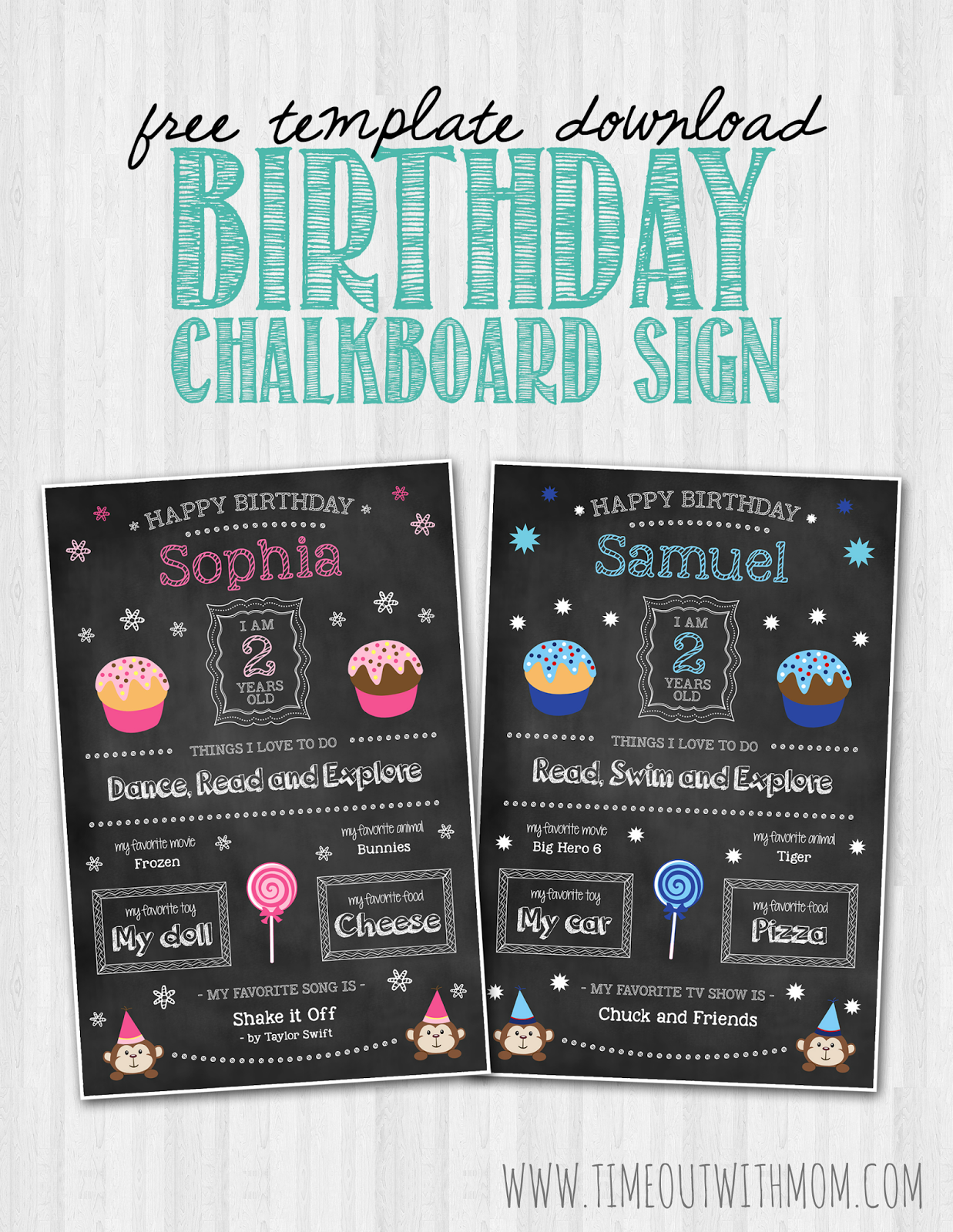 Free Printable Editable Chalkboard Signs