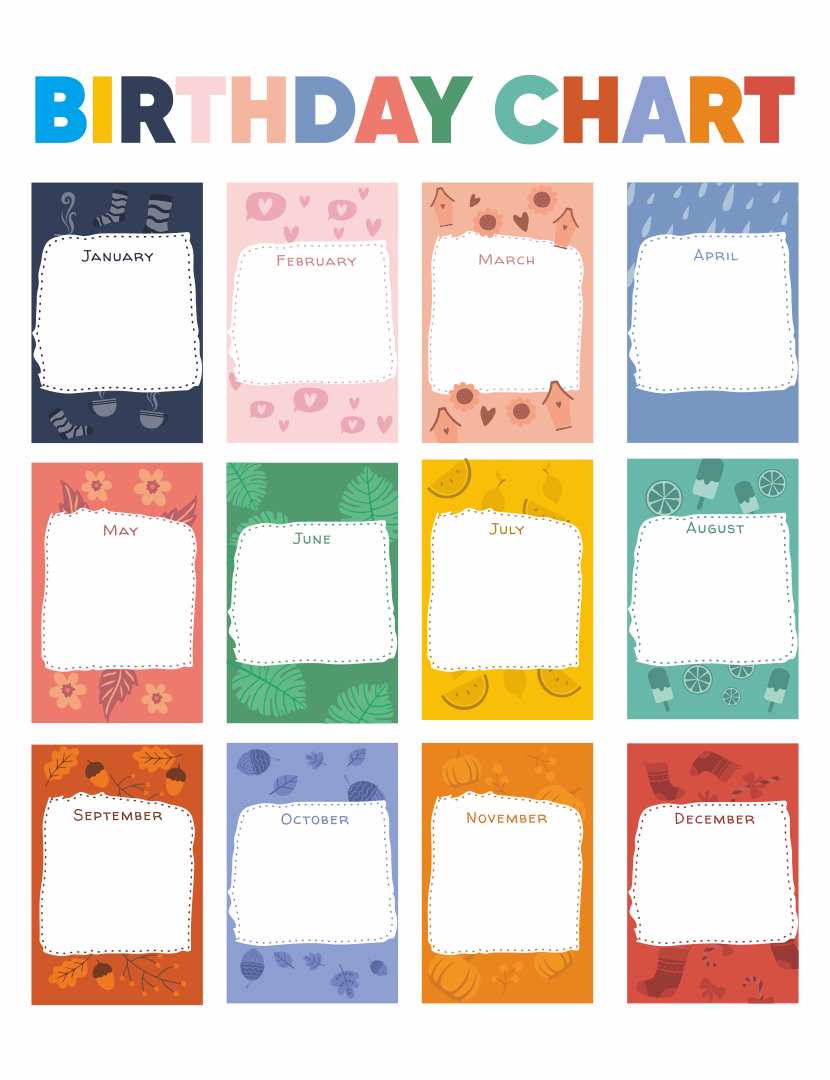 Birthday Chart 10 Free PDF Printables Printablee