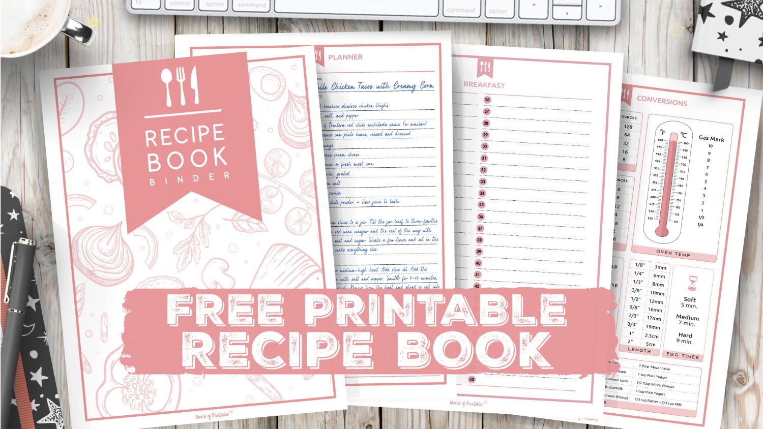Blank Recipe Book Create Your Own Cookbook For Free World Of Printables