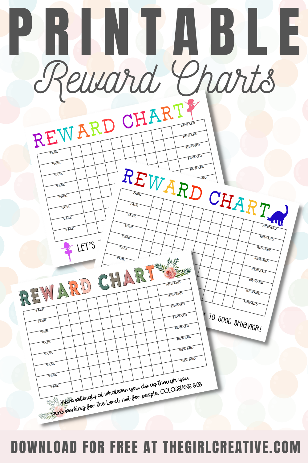 Free Printable Reward Charts