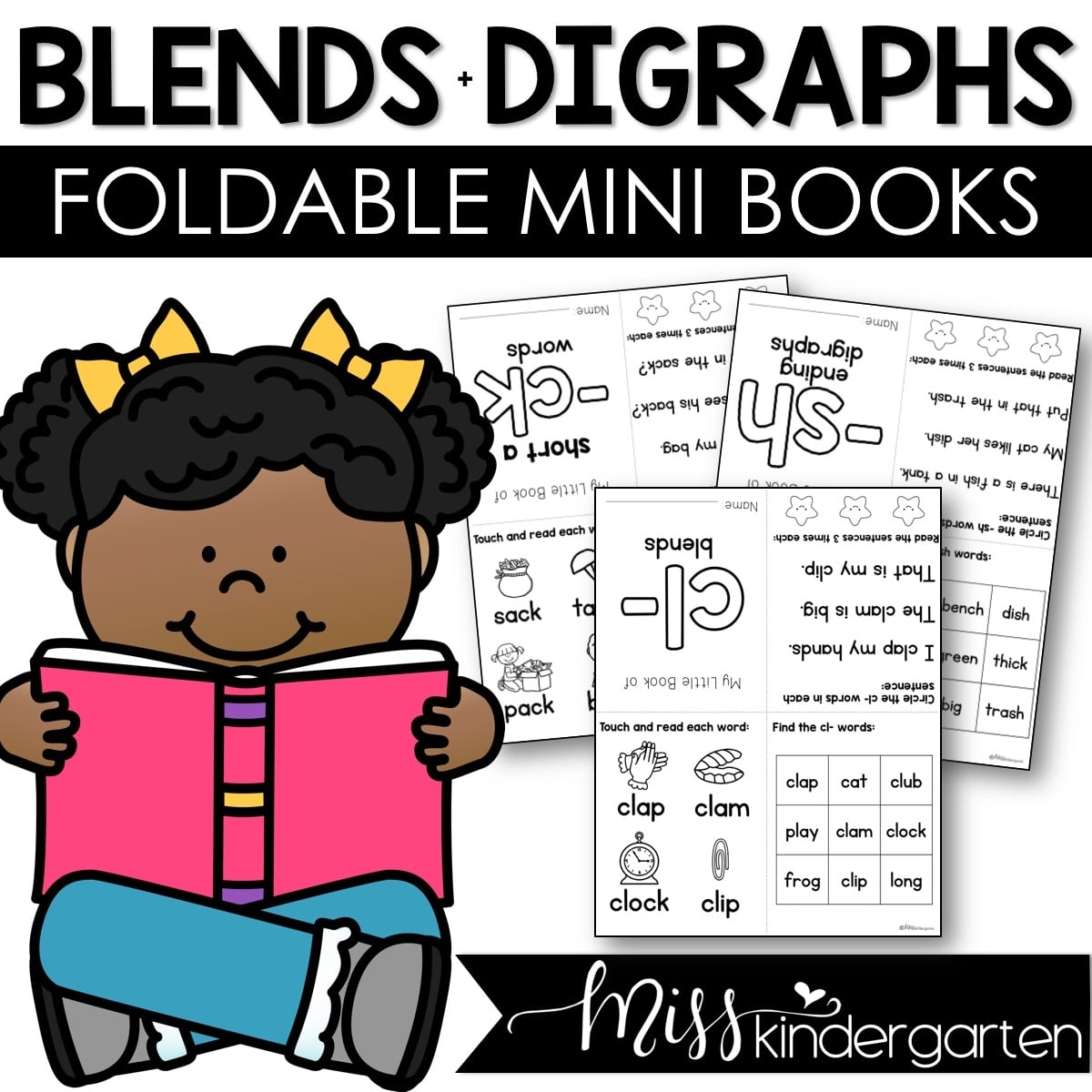 Blends And Digraphs Phonics Mini Books Miss Kindergarten